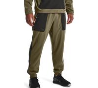 UNDER ARMOUR Pantalon de sport 'Rush' olive / vert foncé / orange, Taille S