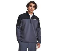 Under Armour UA Storm Windstrike Pull de golf coupe-vent demi-zippé, Noir/gris averse/Blizzard, M