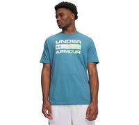 Under Armour UA Team Issue Wordmark SS - Boundless Blue/Lumos Lime - XL