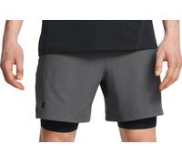 Under Armour UA Vanish Woven 2in1 Sts-GRY Shorts M Argent
