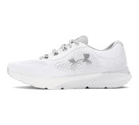 Under Armour UA W Charged Rogue 4 Chaussures de sport pour femmes, baskets légères et respirantes, blanc/gris /argent