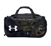 Under Armour Undeniable Duffle 4.0 Sac de sport spacieux, sac de voyage hydrofuge Unisexe, Noir (Black/Baroque Green/White(001)), M