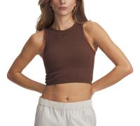 Under Armour Seamless Cotton Hand Sleeveless T-shirt Marron L Femme