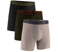Under Armour Under Armour SOLID 6in 3 Pack Boxer Shorts Caleçon XXL Marron