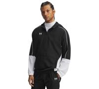 Under Armour Veste d'échauffement Challenger Hommes, Veste d'échauffement déperlante et Respirante, Veste de survêtement légère et Extensible, Black/White, L, Black/White, MD