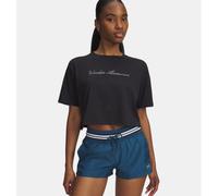 Under Armour Wm Crop Short Sleeve T-shirt Noir L Femme