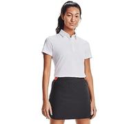 Under Armour Zinger Polo de Golf à Manches Courtes, Blanc/argenté métallisé, L Femme