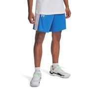 Under ArmourShort Zone 7 Pouces Hommes, Short Homme Respirant, Short Short Basket évacuant efficacement l'humidité et au séchage Rapide, Blue Atlantis/White/White, XL
