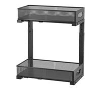 Under Bathroom Sink Organizer, 2 Tier Pull Out Shelf, Multipurpose Storage Rack, Space Saving Design, Household Organizer for Laundry Detergent, Paper Towels, Kitchen, 19.69x15.67x8.07 inches