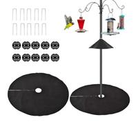 Under Bird Feeder Catcher - 47.24 inch, Non Woven Food Collection Mat, Bird Feeding Ground Protector | Water Permeable Lawn Guard, Outdoor Garden Yard Patio Accessory