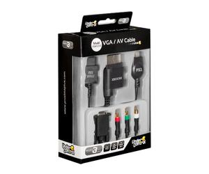 Under Control Câble Multi VGA - Multi VGA Cable Noir pour Consoles de Jeu (Wii, Wii U, PS3, Xbox 360)