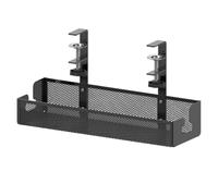 Under Desk Cable Box - Wire Management Tray, High Load-Bearing | No Drill Setup With Metal Mesh Construction, Desk Cord Organizer Box For Standing Desk Wire Management Home Office Gaming