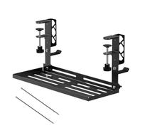 Under Desk Cable Management - 15.63 inch Clamp Mount No Drill, Secure Metal Cord Organizer, 39.7x15cm Dimensions, Heavy Duty Steel Qualiity, Smmooth Powder Coated Surrface - for Home & Office