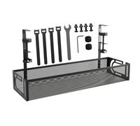 Under Desk Cable Management Box - Wire Management Tray No Drill Solution | for Organizing Cables - Under Desk Storage Organizer to Keep Cords Neat for Tables and Workspaces