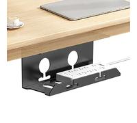 Under Desk Cable Management - Holds 15 câbles, ultra adhérence, crochet et boucles, réglable, longue tie, réutilisable câble clip Hiding, Desk Wire Management Cord Organizer No Drilling