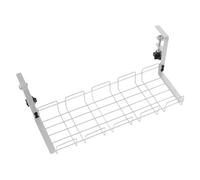 Under Desk Cable Management - No Drill Wire Organizer Basket for Home, Office, Dining Table, Study, Studio Setups | Computer Workstations, Standing Desks, Power Strip Storage, Cord Tidy