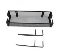 Under Desk Cable Management Tray, Carbon Steel Cord Organization Box Under Desk Storage Basket Cable Organizer with Clamp for Office Home(Black)