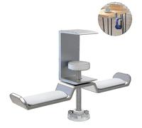 Under Desk Dual Headphone Hanger, Metal Headset Stand Gaming Earphone Holder On Desk Hanger Hook