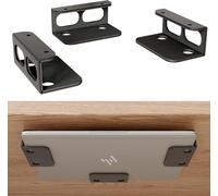 Under Desk Mount/Wall Mount - 2mm Reinforced Steel - Multifunctional Metal Stand for Laptop/Tablet/Keyboard/Router, for Devices Thickness < 3.5cm