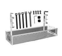Under Desk Organizer Tray, No Drill Storage Organizer, Desk Cable | Management, Easy Install Wire Storage Tray for Desk, Home, Study Room, Work Table, Offices (White, Black)