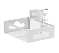 Under Desk Organizer with Drawer and Cable Management Tray for Home White