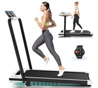 Under Desk Treadmill with Incline, 3 in 1 Walking Pad with Remote Control, 2.5HP Folding Treadmill for Home, 300lbs Weight Capacity Quiet Jogging Running Electric Machine, Iron Black