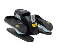 Under Desktop Vélo elliptique motorisé Elliptique Mini vélo d'appartement 5 vitesses avec télécommande Récupération des jambes pour personnes âgées et patients (bleu)