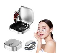 Under Eye Red Light Care Device, Portable Rechargeable Massage Eye Mask, Wireless Under Eyes Massager for Undereye Area Care, Hands-Free Eyes Skincare Tool with Storage Case