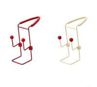 Under Faucet Sponge Holder 2-Tier Iron Rack(White+Red) | Fits under tap, saves counter space, holds sponges and brushes, iron material, white finish