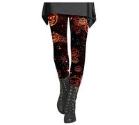 Under Garments pour femmes grande taille vacances décontracté confortable Halloween imprimé leggings d'entraînement pantalon de sport pantalon femme chapeau, kaki, S
