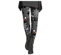 Under Garments pour femmes grande taille vacances décontracté confortable Halloween imprimé leggings d'entraînement pantalon de sport pantalon femme chapeau, gris, XL