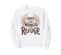 Under His Wings I Find Refuge - Vintage Christian Faith Sweatshirt