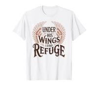 Under His Wings I Find Refuge - Vintage Christian Faith T-Shirt