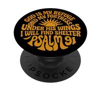 Under His Wings I Will Find Shelter Psaume 91 PopSockets PopGrip Adhésif