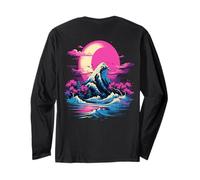 Under The Great Wave Off Kanagawa Backprint Streetwear Art Manche Longue