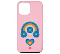 Under The Rainbow Cœur Floral scandinave Milieu du siècle Coque pour iPhone 12 Pro Max
