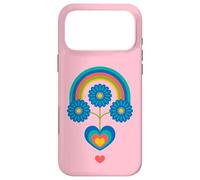 Under The Rainbow Cœur Floral scandinave Milieu du siècle Coque pour iPhone 17 Pro Max