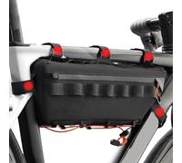 Under Top Tube Frame Bag, Bicycle Storage Pouch, Bike Frame Bags with Zipper Pocket, Cycling Accessory, Road and Mountain Bike Pouch with Water Resistant Fabric, Frames Bag for Commuting and Travel