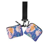 Under Water Leaves Art Lot de 2 portefeuilles bleues pour femme avec porte-clés pour un usage quotidien