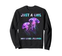 Under Watercolor Sea Ocean Just A Girl Who Loves Jellyfish Sweatshirt