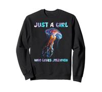 Under Watercolor Sea Ocean Just A Girl Who Loves Jellyfish Sweatshirt
