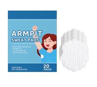 Underarm Sweat Pads 20 Pack, Breathable Comfort Fit Armpit Liners for Sweat Absorption, Deodorizing Sheets for Summer Travel, Daily Personal Care, Protect Clothing from Stains and Odor