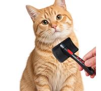 Undercoat Rake For Dogs, Professional Ergonomic Grooming Comb, Non Slip Handle Dog Hair Brush For Grooming Bath Time Home Vet Pet Spa Daily Short Hair Puppy Cat Face Back Shedding Removal Care