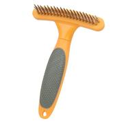 Undercoat Rake for Dogs, Undercoat Dog Deshedding Brush, Dogs Dematting Comb, Easy to Clean, TPR Metal Material, Canine Coat Brushes with Massage Effect and Hair Protection, 11.1x16.4x4.3cm