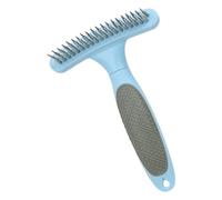 Undercoat Rake for Dogs, Undercoat Dog Deshedding Brush, Dogs Dematting Comb, Easy to Clean, TPR Metal Material, Canine Coat Brushes with Massage Effect and Hair Protection, 11.1x16.4x4.3cm