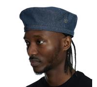 UNDERCONTROL Béret d'artiste Peintre Extra Large surdimensionné pour Grosse tête XXL Étiquette en Acier Cousue à la Main Réglable Ne se décolore Pas Denim Unisexe XL Grande Taille Coréen (Bleu Denim)