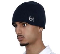 UNDERCONTROL Bonnet de pêcheur en Tricot pour Homme et Femme Style Unisexe Quatre Saisons sans Revers en mélange de Coton uni Motif tête de Mort Style coréen (FR/ES, Alpha/Lettres, M, L, Navy)