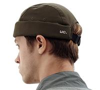 UNDERCONTROL Brimless Trawler Leon Harbour Camp Rolled Cuff Miki Cap Unisex Sailor Skull Outdoor Hat Fisherman Tactical Buckle No Visor Docker Beanie pour Hommes et Femmes Corée (Kaki)