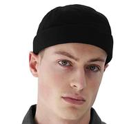 UNDERCONTROL Brimless Trawler Leon Harbour Camp Rolled Cuff Miki Cap Unisex Sailor Skull Outdoor Hat Fisherman Tactical Buckle No Visor Docker Beanie pour Hommes et Femmes Corée (Noir)