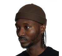 UNDERCONTROL Casquette de Montre Extra Large surdimensionnée XXL sans Bord pour Grosse tête, Couleur Unie, Unisexe, Grande Taille, coréenne XL (Marron)